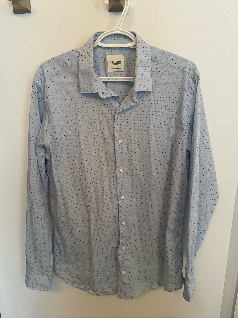 Ben Sherman Light Blue Microdot Button-Down Shirt - Men - Size L